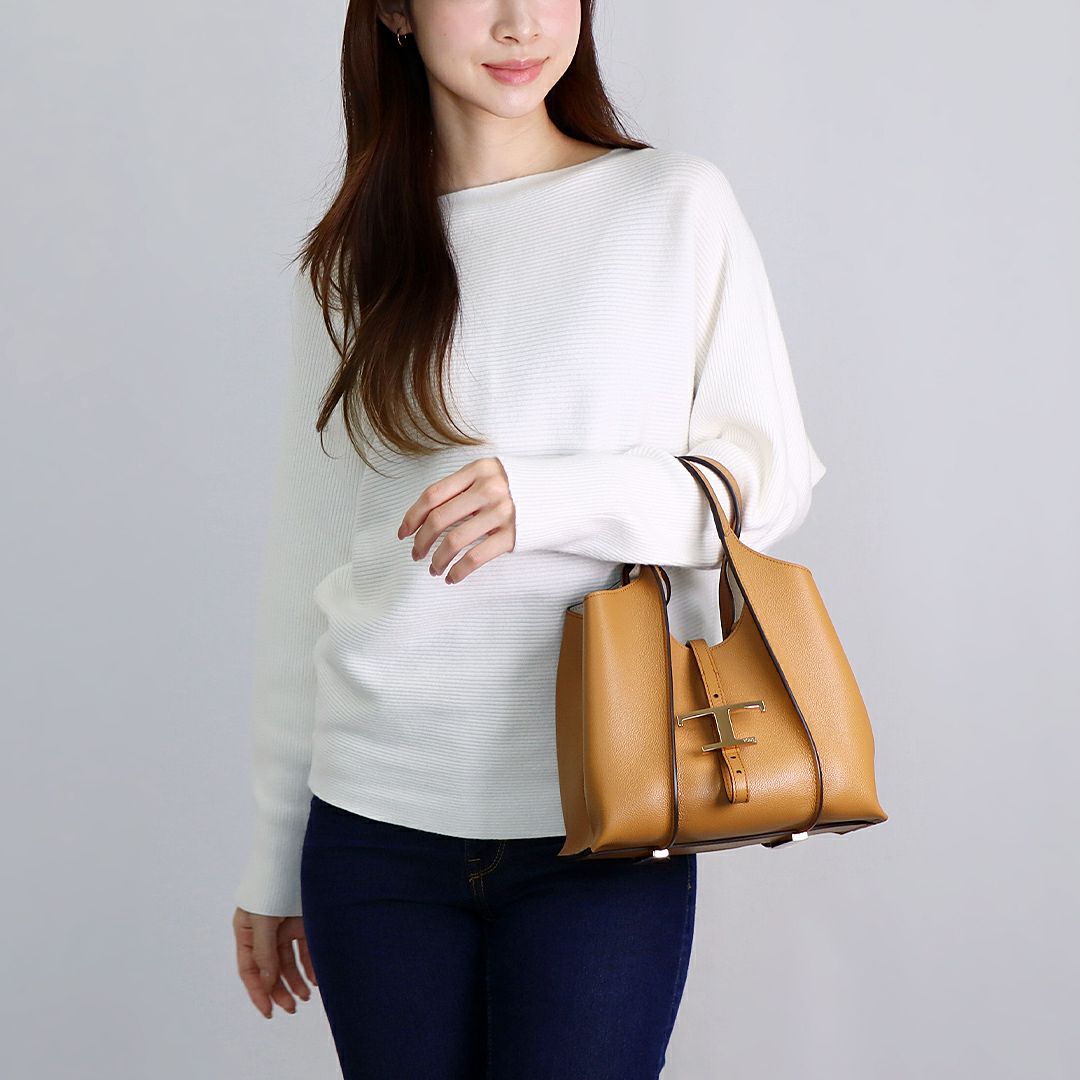 トッズ TODS トートバッグ レザーショッピングバッグ ミディアム T 
