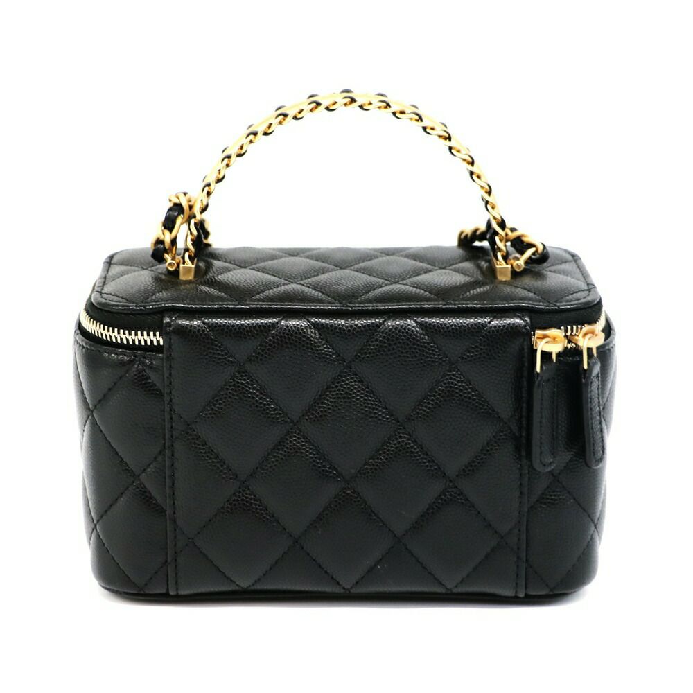 【リユース品】 シャネル CHANEL バッグ ショルダーバッグ マトラッセ ヴァニティ チェーンショルダー AP2199 ブラック/ゴールド金具 【お取り寄せ】