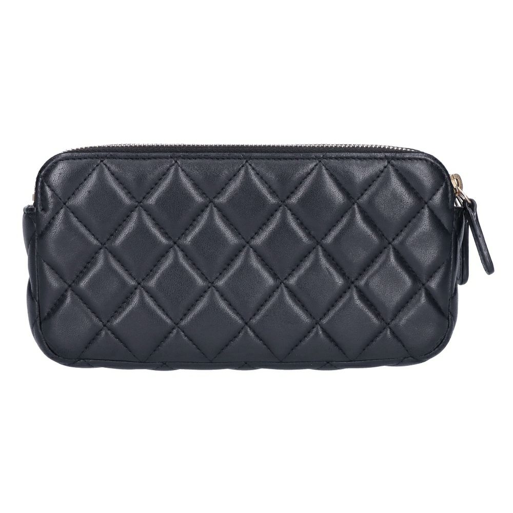 【リユース品】 シャネル CHANEL バッグ ショルダーバッグ マトラッセ Wジップ チェーンウォレット A82527 ブラック/ゴールド金具 【お取り寄せ】