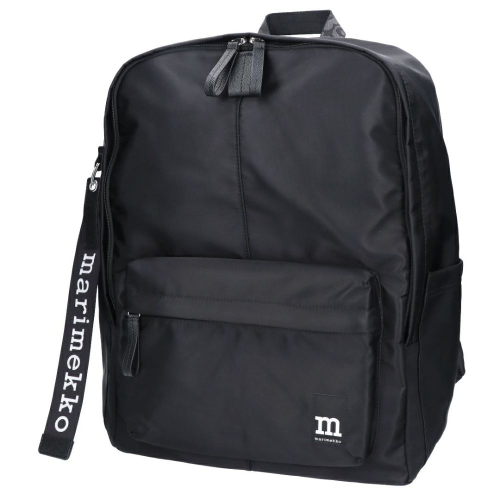 マリメッコ MARIMEKKO リュックサック バックパック ZIP TOP BACKPACK SOLID 93325 009 BLACK ブラック 【同梱不可】【ギフト不可】【RSL】