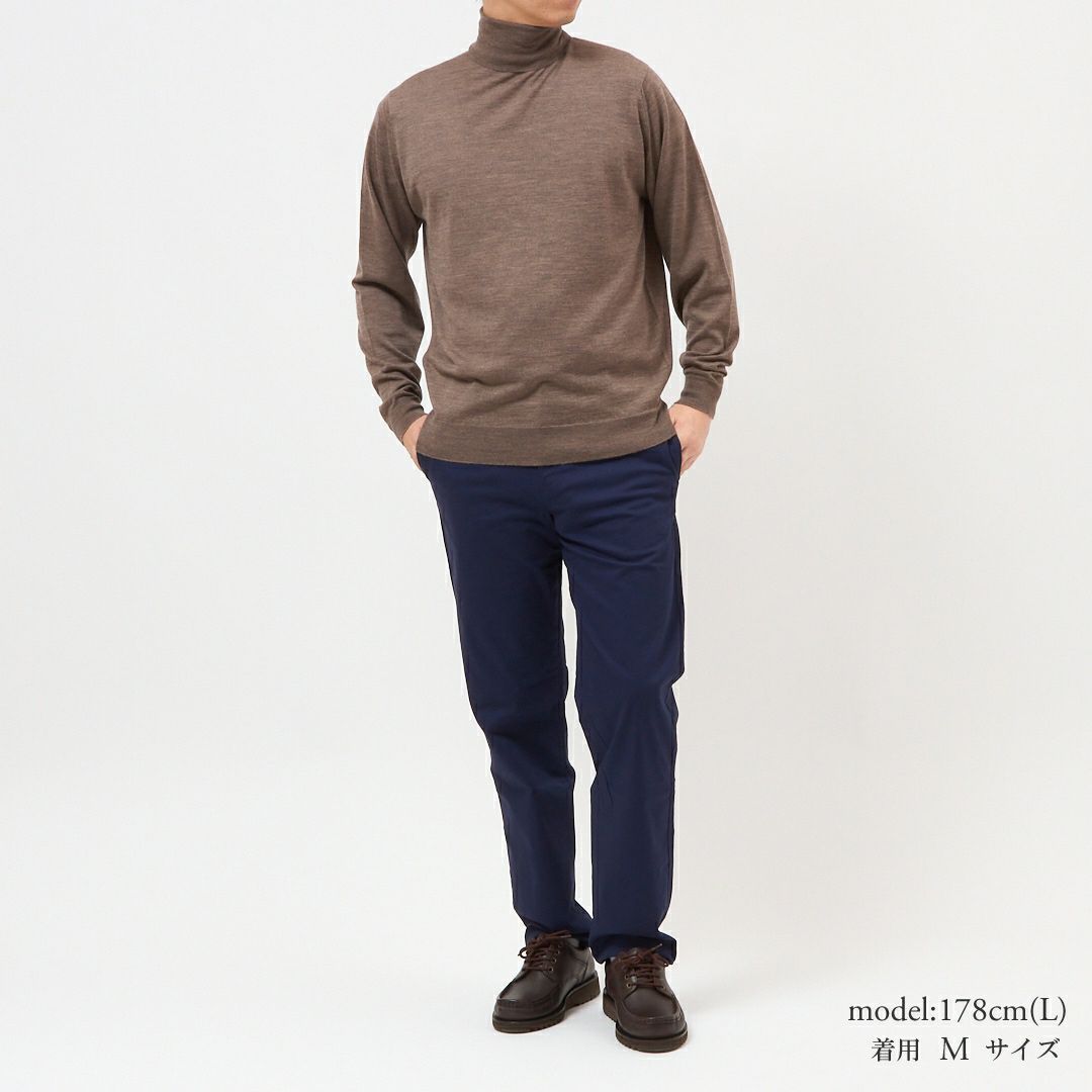ジョンスメドレー JOHN SMEDLEY メンズ タートルネックニット LEVINE MODERN FIT 30G 30ゲージ メリノウール