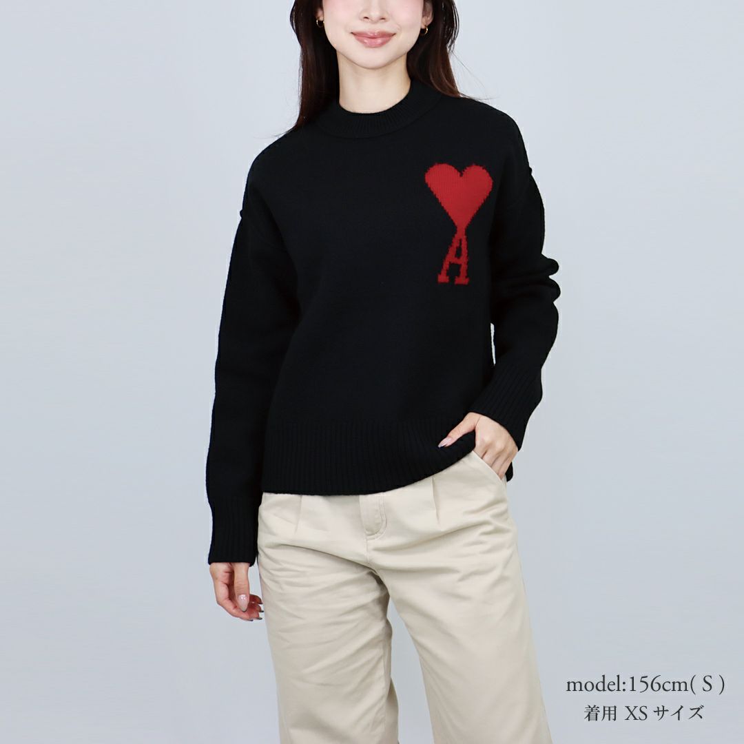 アミパリス AMI PARIS メンズ レディース クルーネックニット セーター AMI DE COEUR BFUKS006.018