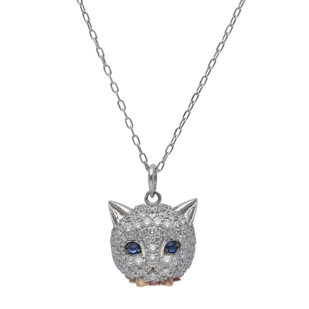 【予約会対象品】 ジュエリー JEWELRY ネックレス キャット ダイヤモンド プラチナ/K18ピンクゴールド 【お取り寄せ】