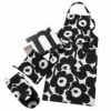 【予約会対象品】 マリメッコ MARIMEKKO キッチン雑貨 エプロン Unikko　テキスタイル　3点セット 71709-190 【お取り寄せ】