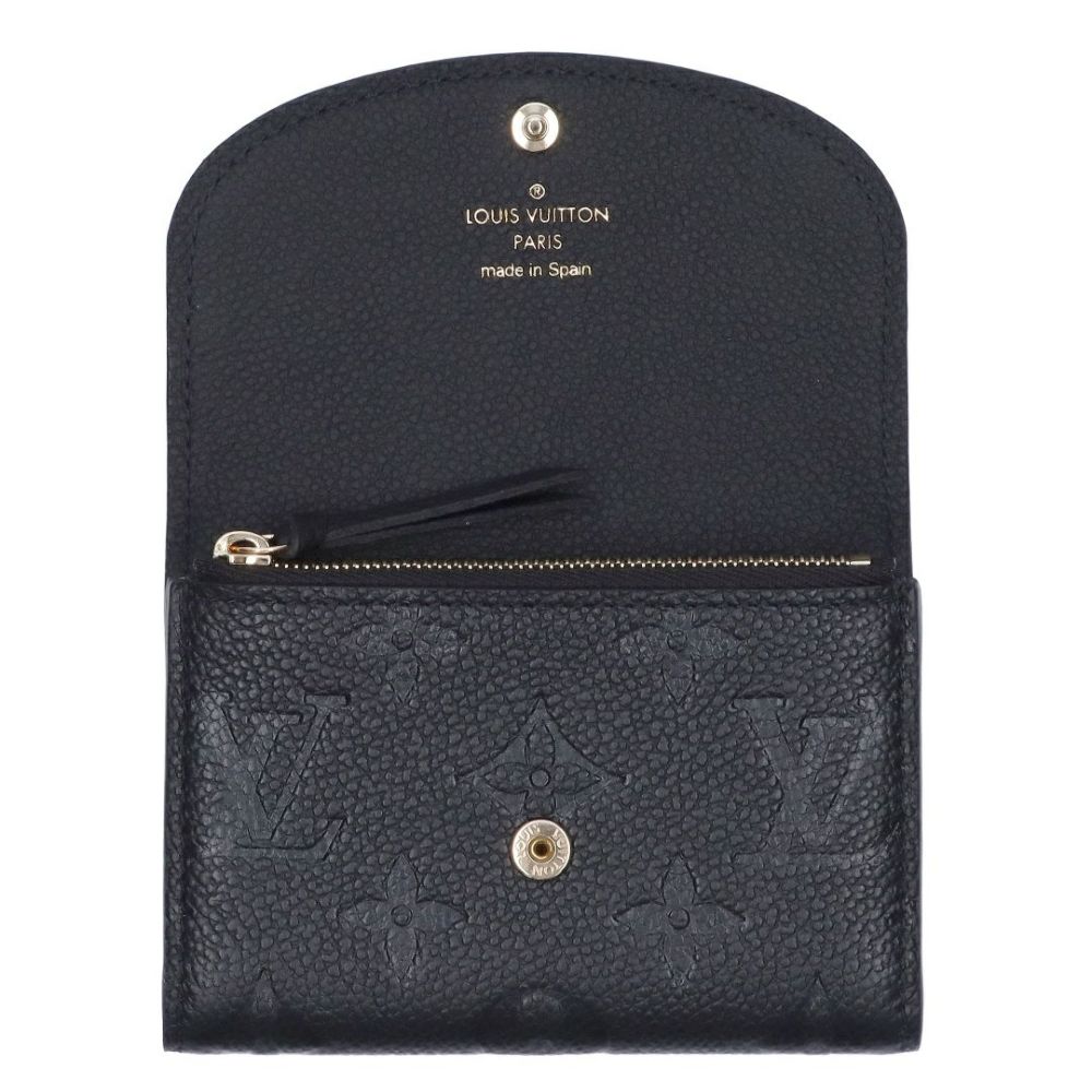 ルイヴィトン LOUIS VUITTON 折財布 ミニ財布 ポルトモネ・ロザリ アンプラント M81455 ノワール