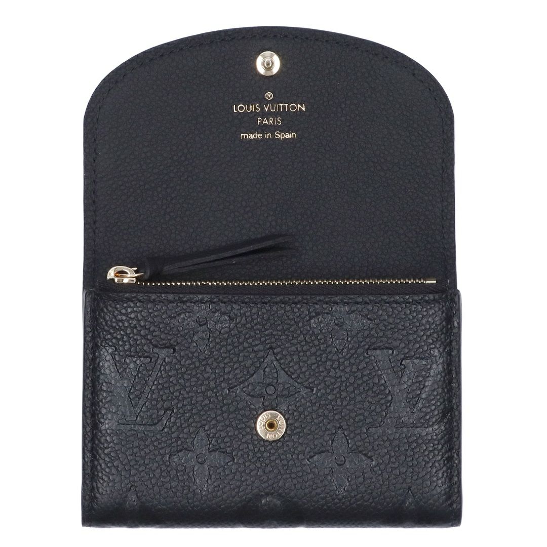 ルイヴィトン LOUIS VUITTON 折財布 ミニ財布 ポルトモネ・ロザリ アンプラント M81455 ノワール