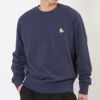 メゾンキツネ MAISON KITSUNE メンズ スウェットトレーナー CHILLAX FOX PATCH REGULAR LM00303KM0001 ECLIPSE BLUE