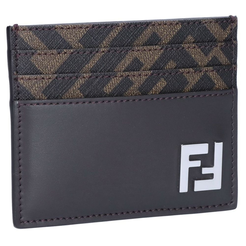 フェンディ FENDI カードケース FFキャンバス FFスクエア 7M0164 AFF2 F1Q1C REALEBANO+TBMR+P ブラウン