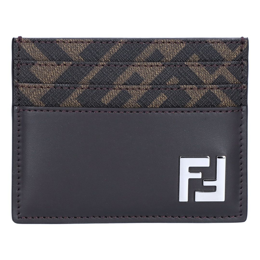 フェンディ FENDI カードケース FFキャンバス FFスクエア 7M0164 AFF2 F1Q1C REALEBANO+TBMR+P ブラウン