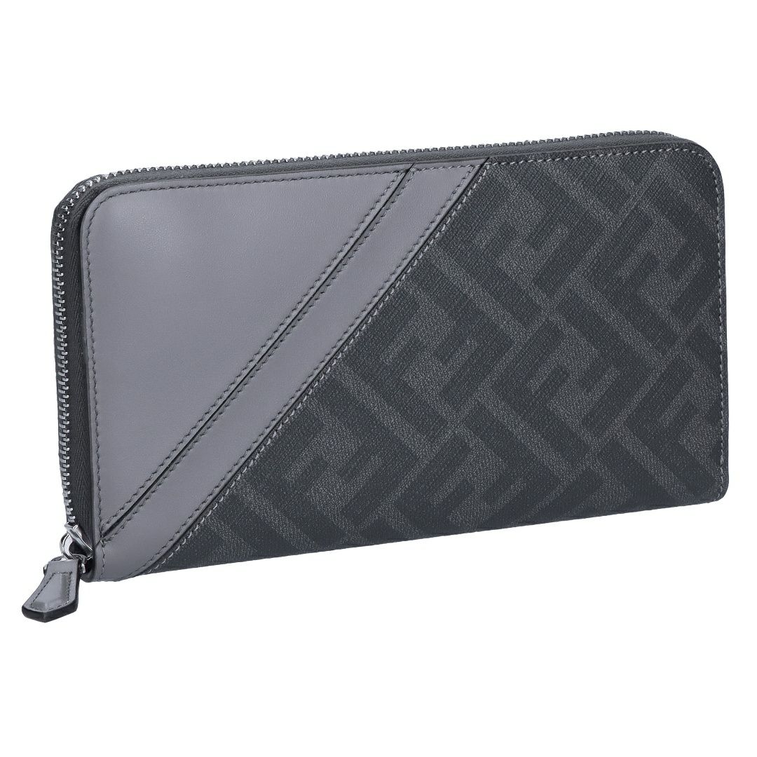 フェンディ FENDI 長財布 ダイアゴナル 7M0210 AFCB F0FDY ACCIAIO+PALLADIO グレー