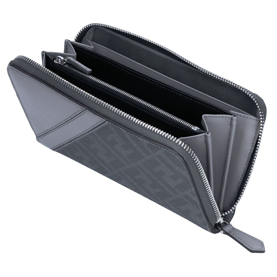 フェンディ FENDI 長財布 ダイアゴナル 7M0210 AFCB F0FDY ACCIAIO+PALLADIO グレー