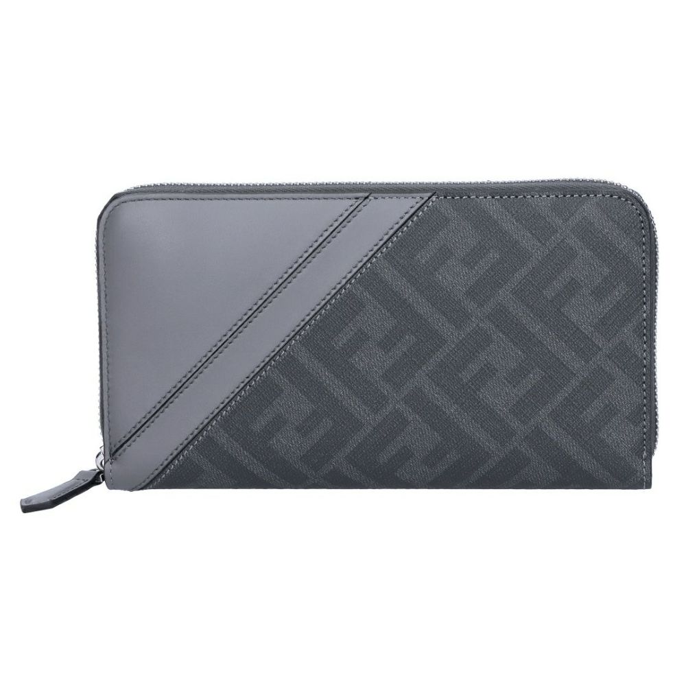 フェンディ FENDI 長財布 ダイアゴナル 7M0210 AFCB F0FDY ACCIAIO+PALLADIO グレー