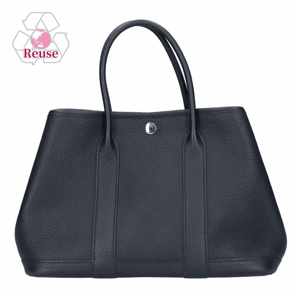 【リユース品】 エルメス HERMES バッグ ハンドバッグ ガーデンパーティTPM ブラック 【お取り寄せ】