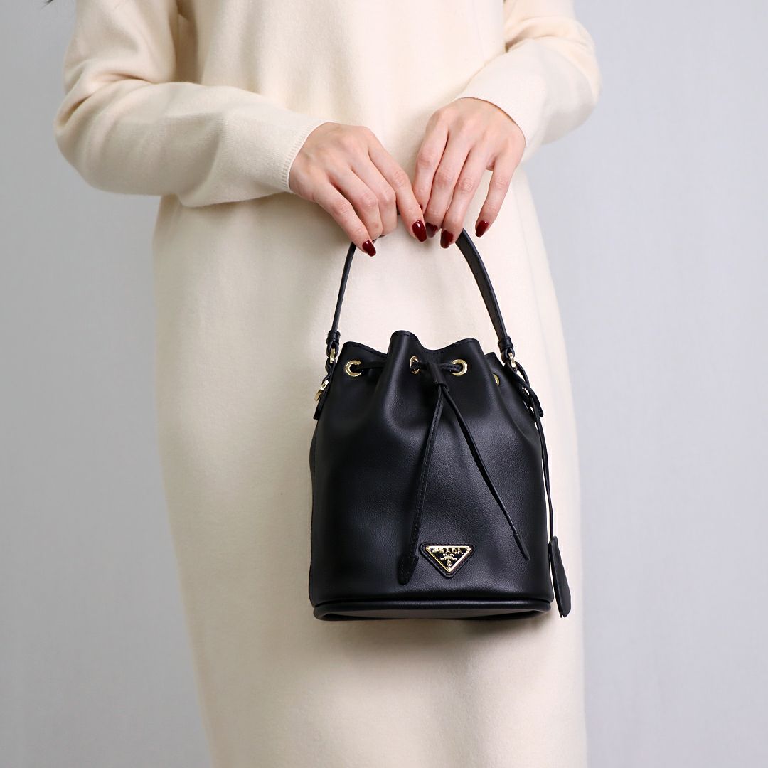 プラダ PRADA 2WAYバッグ SOFT GRAIN SECCHIELLO 1BE067 2CYS F0002 NERO【お取り寄せ】