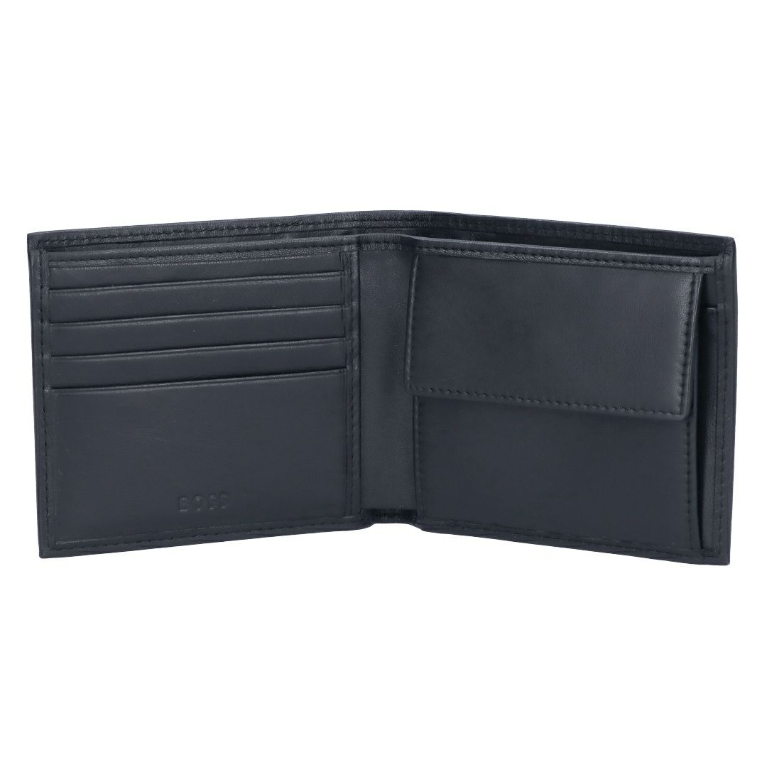 ヒューゴボス HUGO BOSS メンズ 折財布 二つ折り財布 小銭入れ付き BI FOLD WALLET HG50519273 001 BLACK