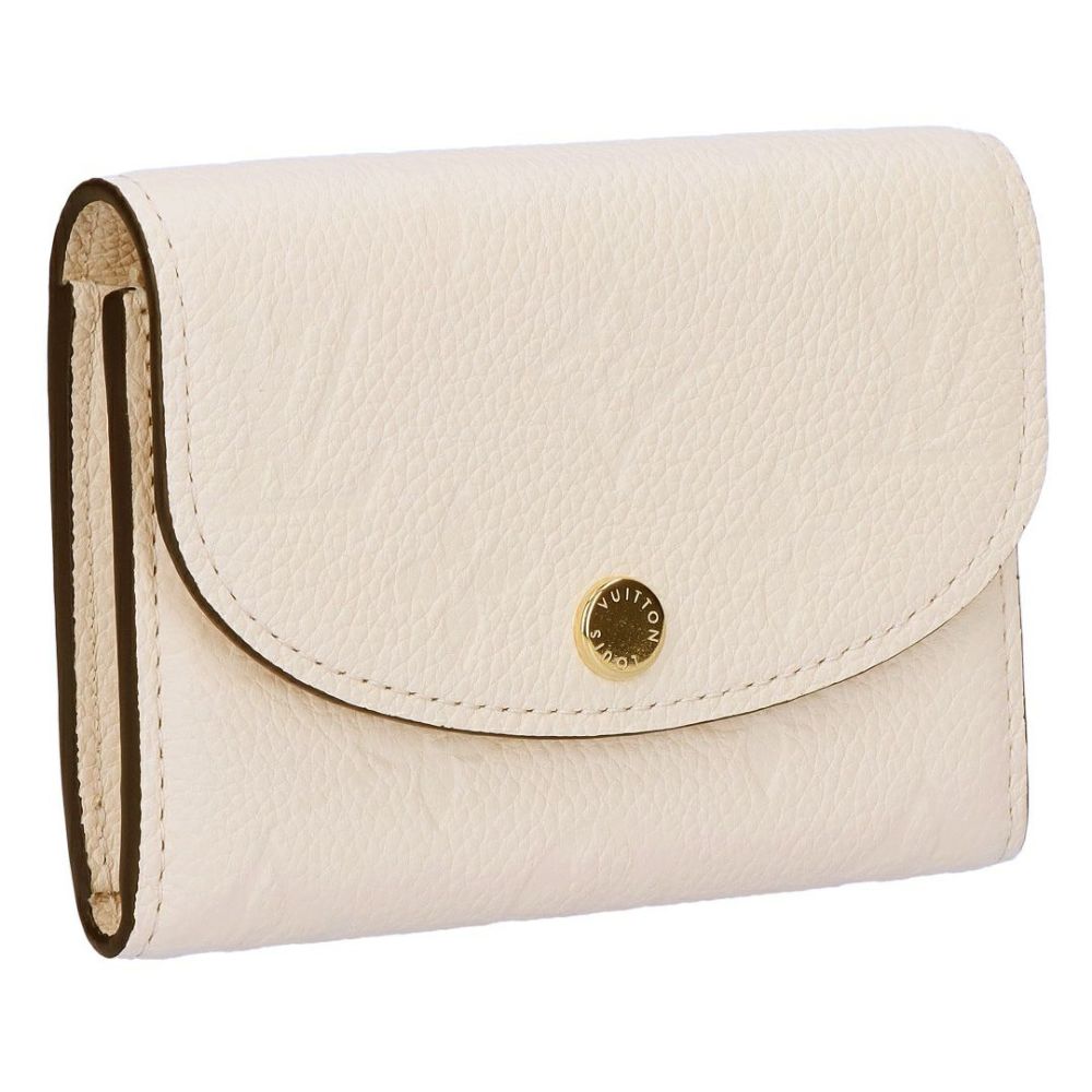 ルイヴィトン LOUIS VUITTON 折財布 ミニ財布 コンパクトウォレット ポルトモネ・ロザリ アンプラント M81445 クレーム