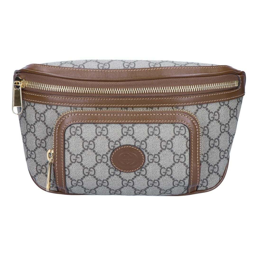 グッチ GUCCI ウエストバッグ ボディバッグ 733240 92THG 8563 ベージュ＆エボニー ラージ ベルトバッグ