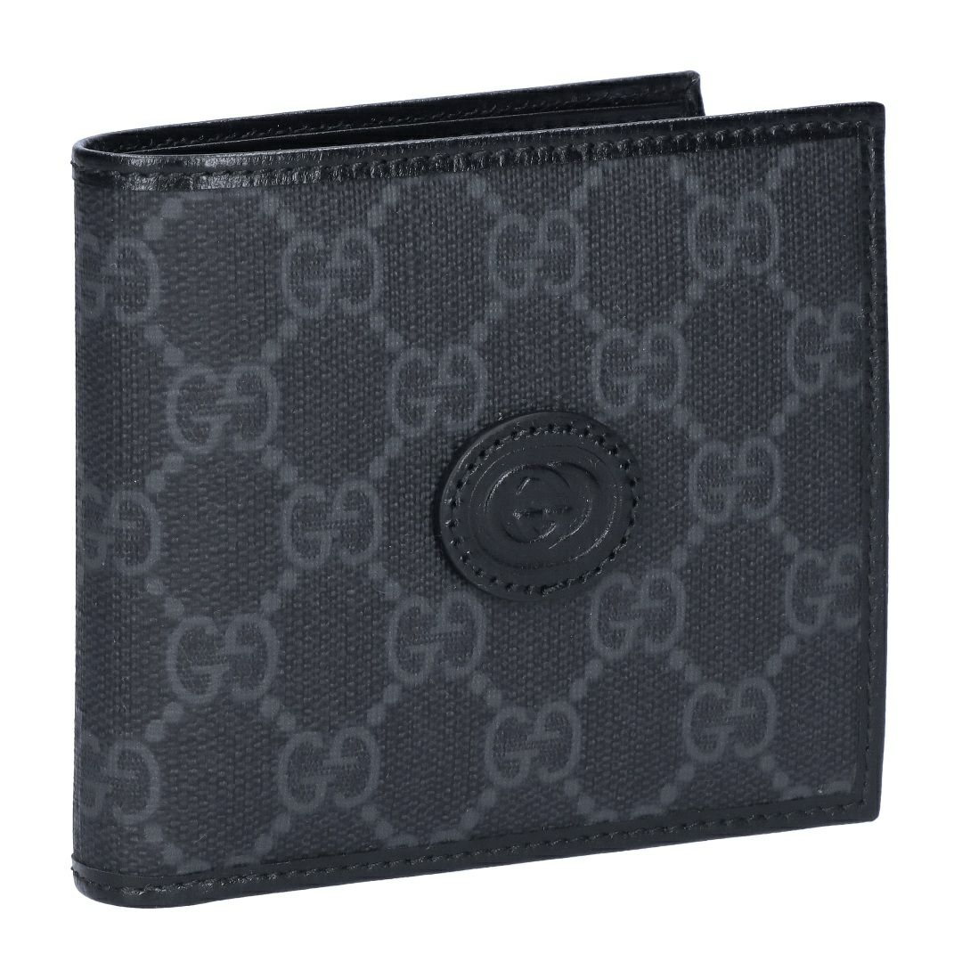 グッチ GUCCI 折財布 小銭入れ付き インターロッキングG 673000 92TCN 1000 ブラック