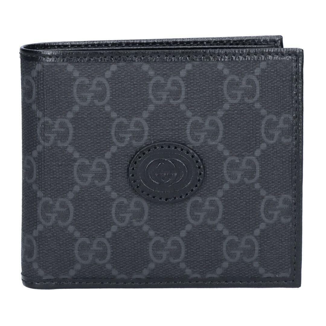グッチ GUCCI 折財布 小銭入れ付き インターロッキングG 673000 92TCN 1000 ブラック
