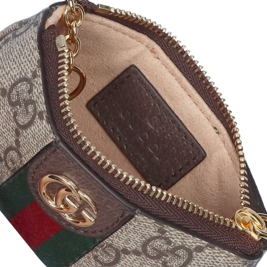 グッチ GUCCI コインケース キーケース OPHIDIA オフィディア 671722 96IWG 8745 ベージュ＆エボニー