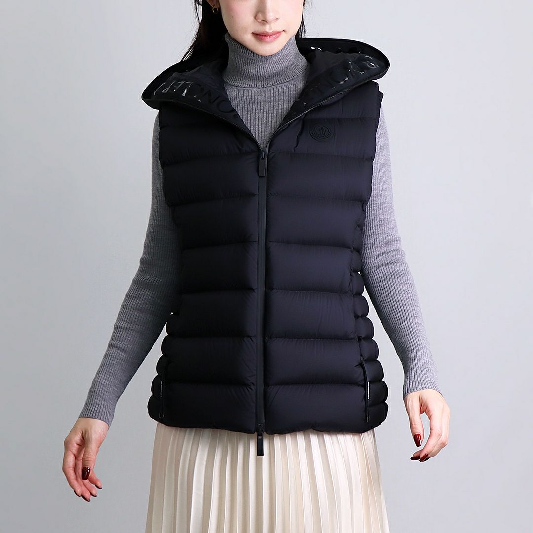 モンクレール MONCLER レディース ダウンベスト BARRAUX 1A00033 596K7 BLACK 【お取り寄せ】