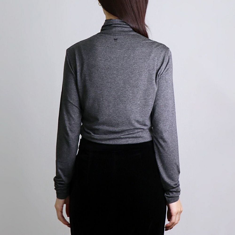 マックスマーラウィークエンド MAXMARA WEEKEND レディースビスコースジャージーTシャツ ハイネック スリムフィット MULTIF ムルティF 2425946042 グレー