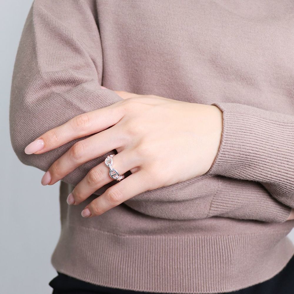 エルメス HERMES リング 指輪 シェーヌダンクル H109507B アンシェネ PM SILVER