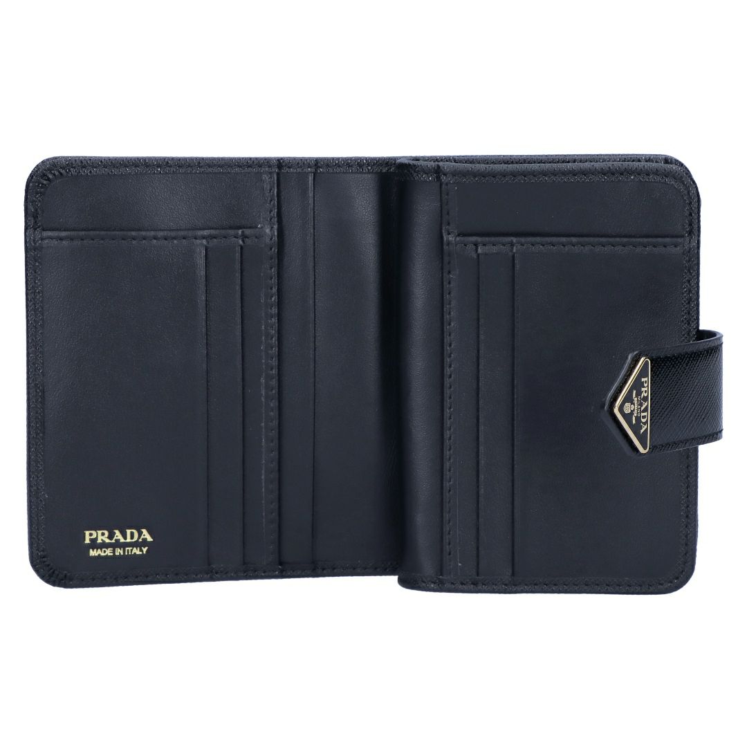 プラダ PRADA 折財布 二つ折り財布 SAFFIANO TAB LU 1ML018 2C7X F0002 NERO