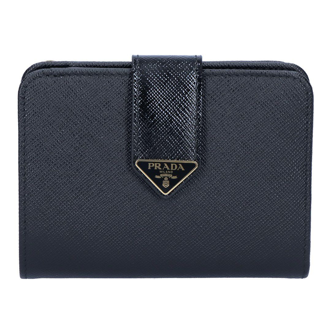 プラダ PRADA 折財布 二つ折り財布 SAFFIANO TAB LU 1ML018 2C7X F0002 NERO