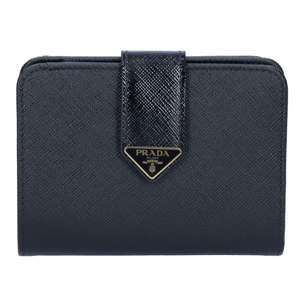 プラダ PRADA 折財布 二つ折り財布 SAFFIANO TAB LU 1ML018 2C7X F0002 NERO