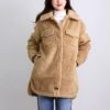 アグ UGG レディース シャツジャケット FRANKIE UGGFLUFF SHIRTJACKET 1144453 CAMEL フェイクファー エコファー