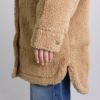 アグ UGG レディース シャツジャケット FRANKIE UGGFLUFF SHIRTJACKET 1144453 CAMEL フェイクファー エコファー