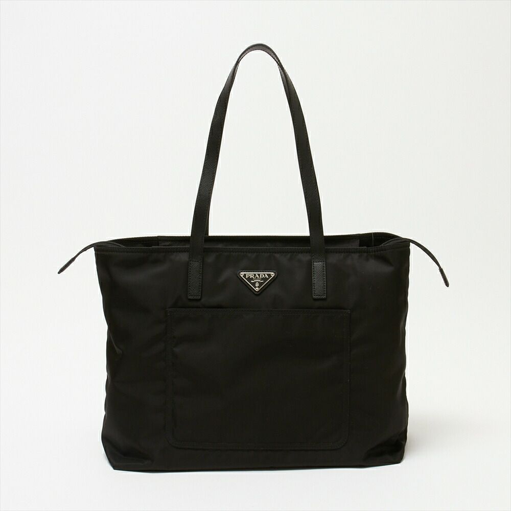 プラダ トートバッグ 【テスートサフィアーノ：TESSUTO＋SAFFIAN】 1BG052 R064 V OOW ブラック(F0002/NERO) PRADA