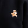 メゾンキツネ MAISON KITSUNE レディース スウェットトレーナー スピーディ フォックスパッチ コンフォート スウェットシャツ MW00309KM0307 BLACK