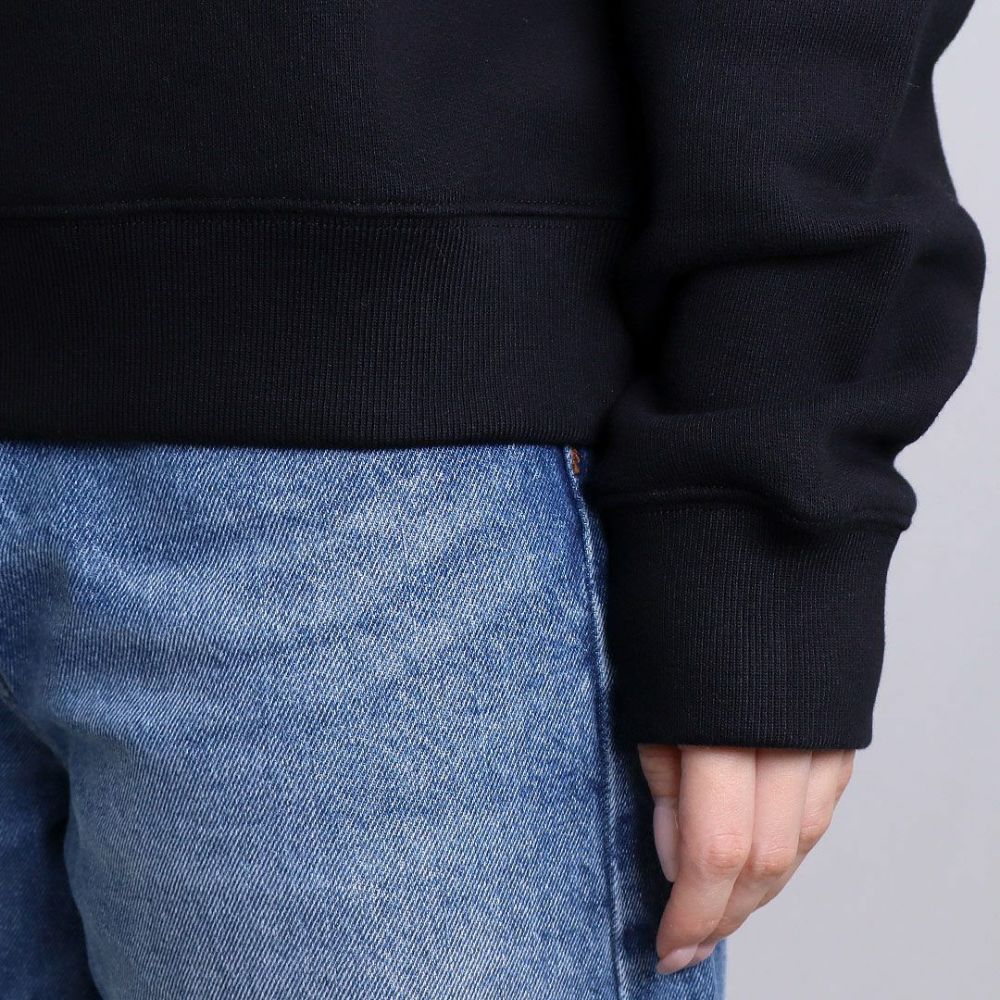 メゾンキツネ MAISON KITSUNE レディース スウェットトレーナー スピーディ フォックスパッチ コンフォート スウェットシャツ MW00309KM0307 BLACK