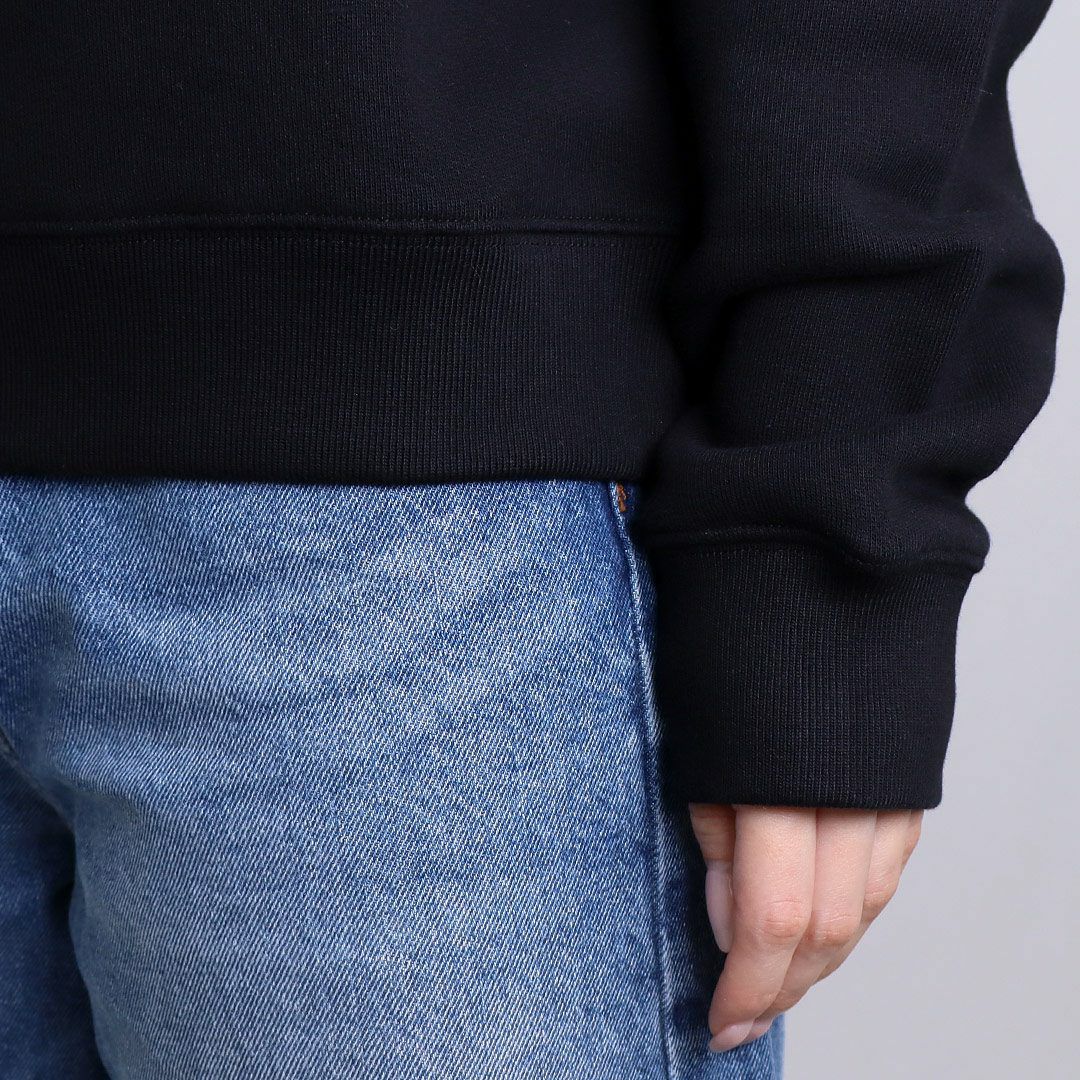 メゾンキツネ MAISON KITSUNE レディース スウェットトレーナー スピーディ フォックスパッチ コンフォート スウェットシャツ MW00309KM0307 BLACK