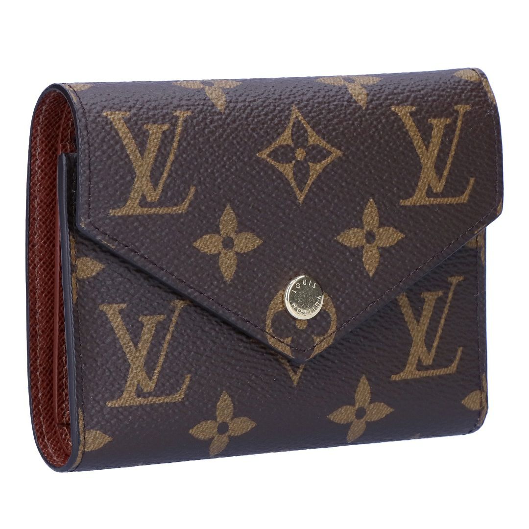 ルイヴィトン LOUIS VUITTON 折財布 三つ折り財布 コンパクトウォレット ポルトフォイユ・ヴィクトリーヌ M62472 ブラウン