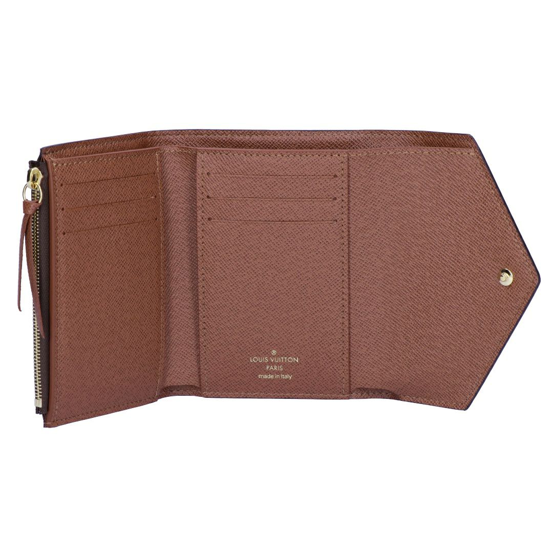 ルイヴィトン LOUIS VUITTON 折財布 三つ折り財布 コンパクトウォレット ポルトフォイユ・ヴィクトリーヌ M62472 ブラウン