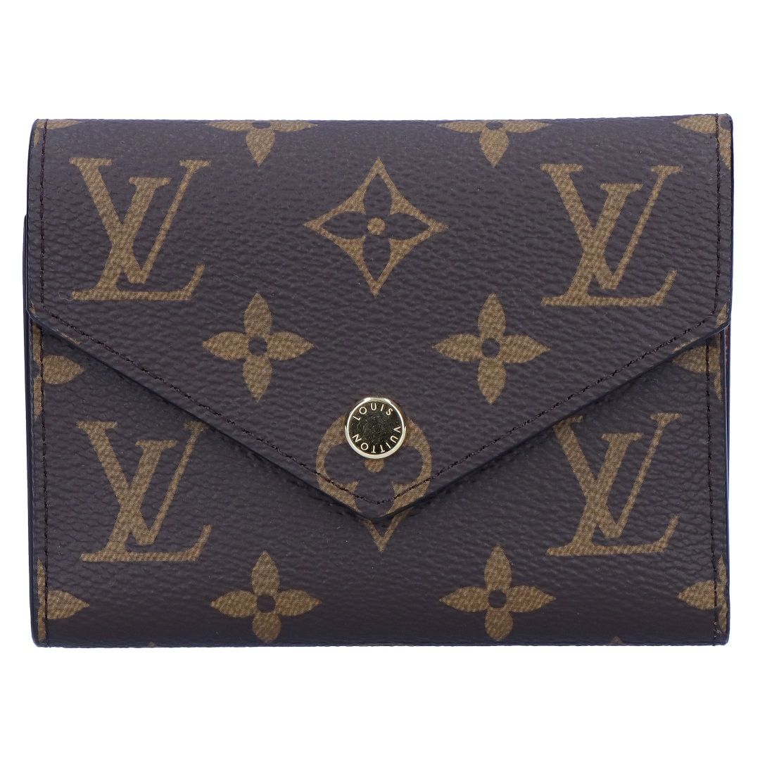 ルイヴィトン LOUIS VUITTON 折財布 三つ折り財布 コンパクトウォレット ポルトフォイユ・ヴィクトリーヌ M62472 ブラウン