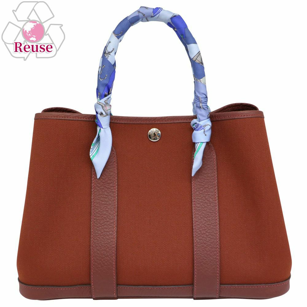 【リユース品】 エルメス HERMES バッグ ハンドバッグ ガーデンパーティTPM ワインレッド 【お取り寄せ】