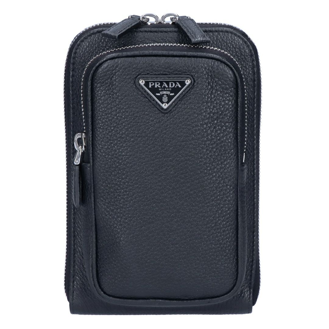 プラダ PRADA ショルダーバッグ レザースマートフォンケース スマホケース スマホショルダー スマホポーチ スマートフォン ポーチ VIT.DAINO ヴィッテロダイノ 2ZH195 2BBE F0002 NERO