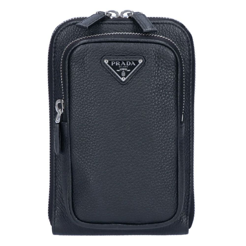 プラダ PRADA ショルダーバッグ レザースマートフォンケース スマホケース スマホショルダー スマホポーチ スマートフォン ポーチ VIT.DAINO ヴィッテロダイノ 2ZH195 2BBE F0002 NERO
