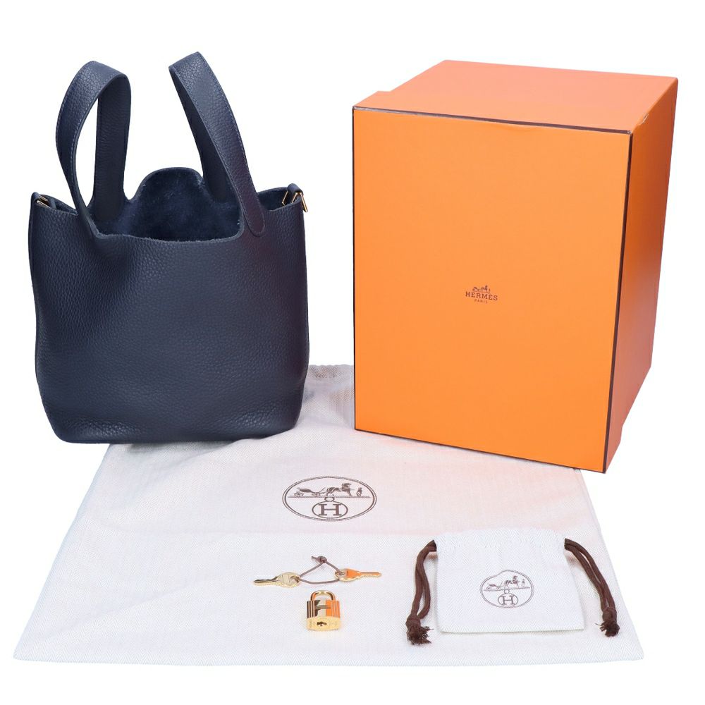 【リユース品】 エルメス HERMES バッグ ハンドバッグ ピコタンロックPM ネイビー 【お取り寄せ】