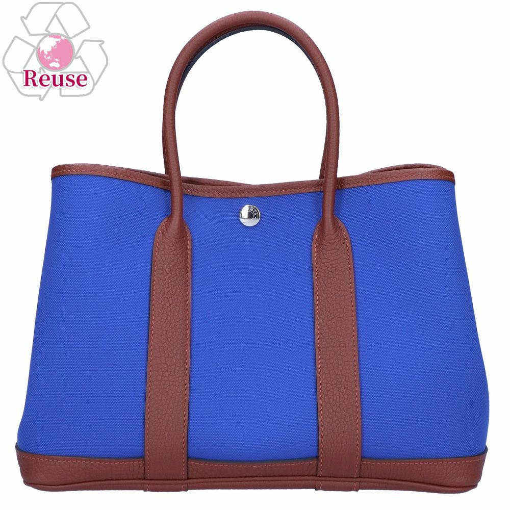 【リユース品】 エルメス HERMES バッグ ハンドバッグ ガーデンパーティTPM ブルー 【お取り寄せ】