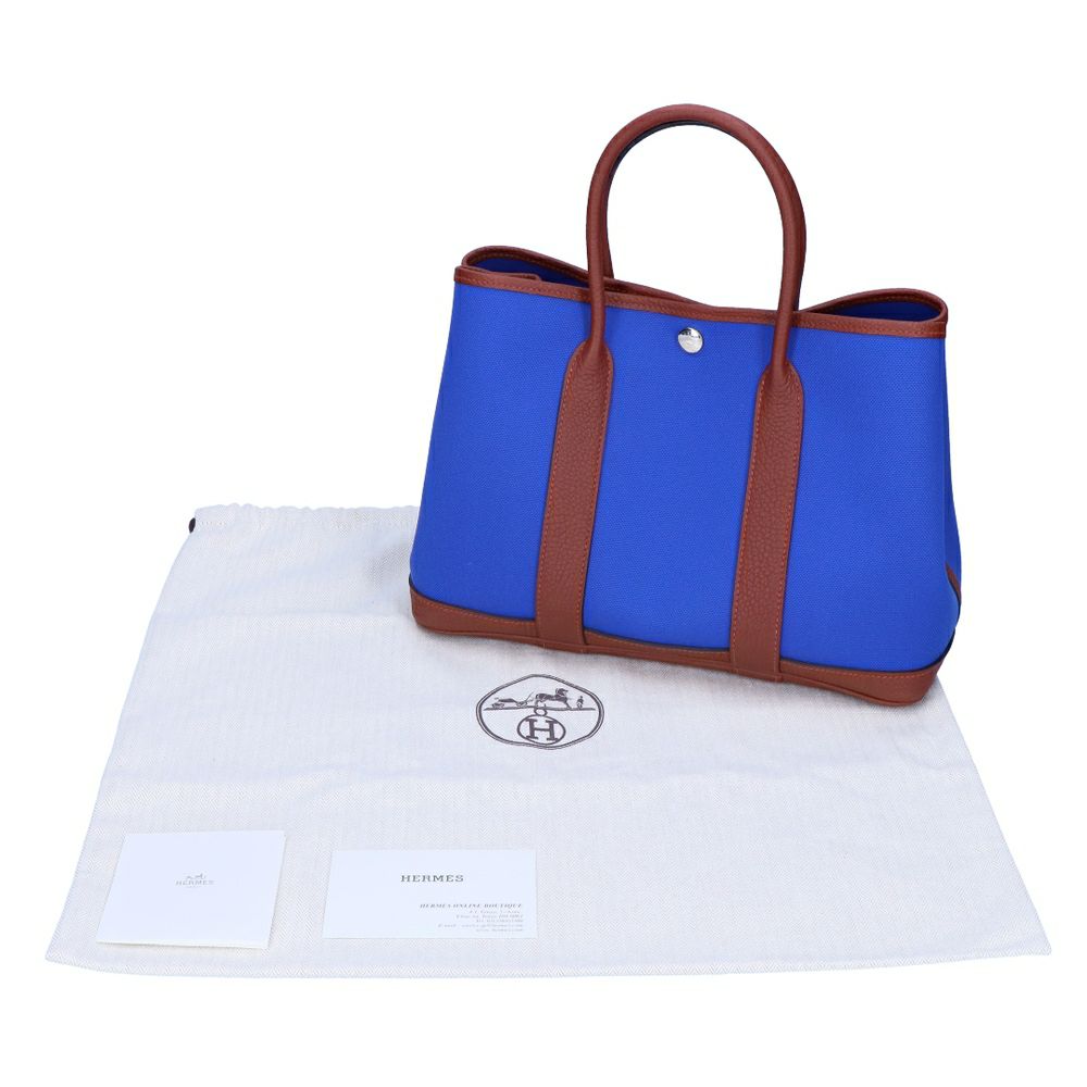 【リユース品】 エルメス HERMES バッグ ハンドバッグ ガーデンパーティTPM ブルー 【お取り寄せ】