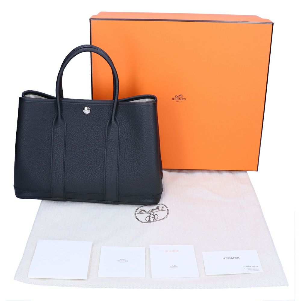【リユース品】 エルメス HERMES バッグ ハンドバッグ ガーデンパーティTPM ブラック 【お取り寄せ】