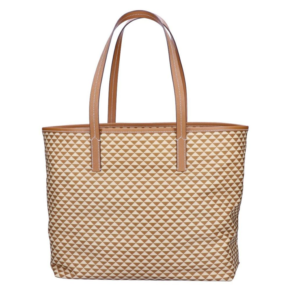 プラダ PRADA トートバッグ SHOPPING TESSUTO TRIANGO 1BG552 2HGX F098L CARAMEL