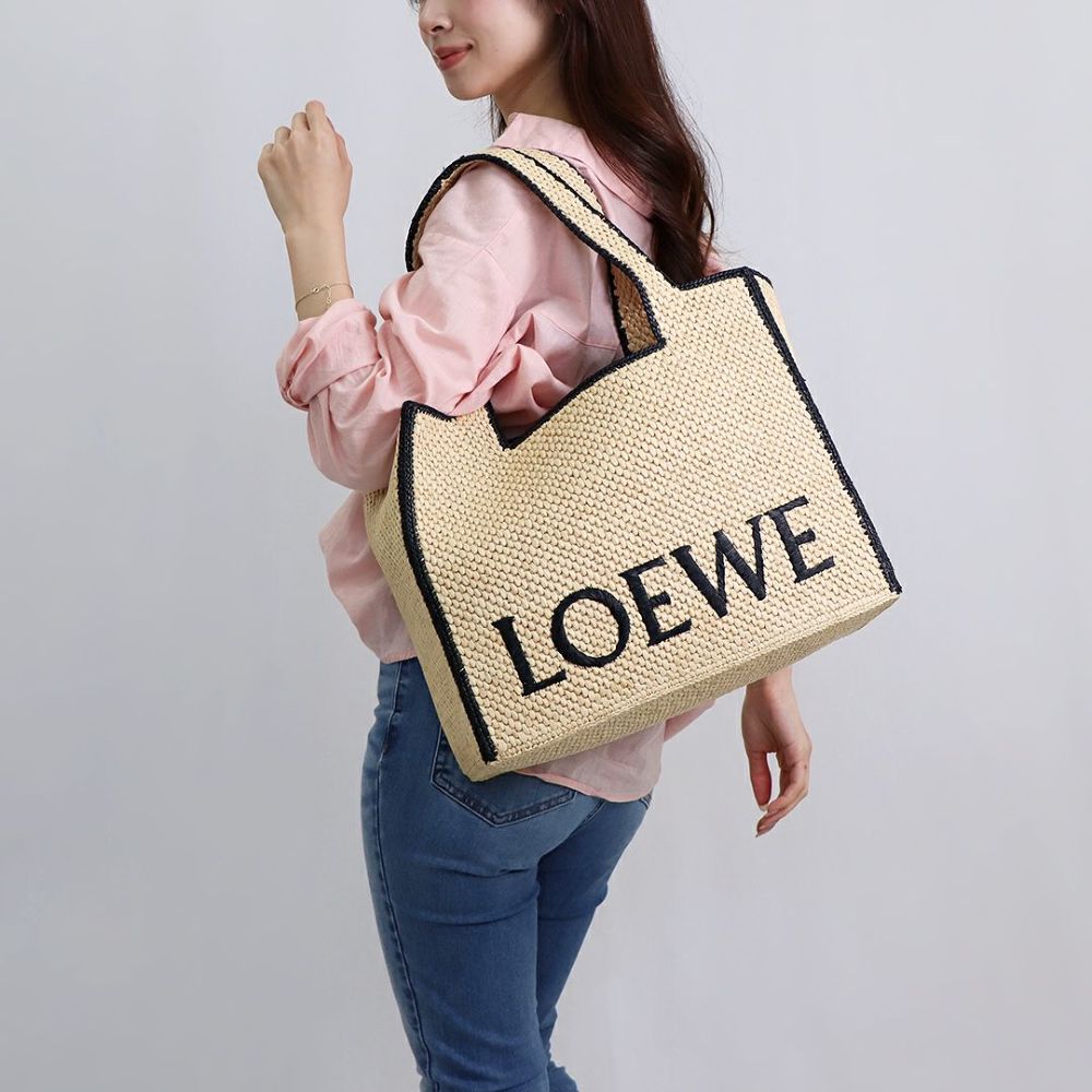 ロエベ LOEWE トートバッグ かごバッグ ロエベフォントトート ラージ A685B60X03 2123 NATURAL