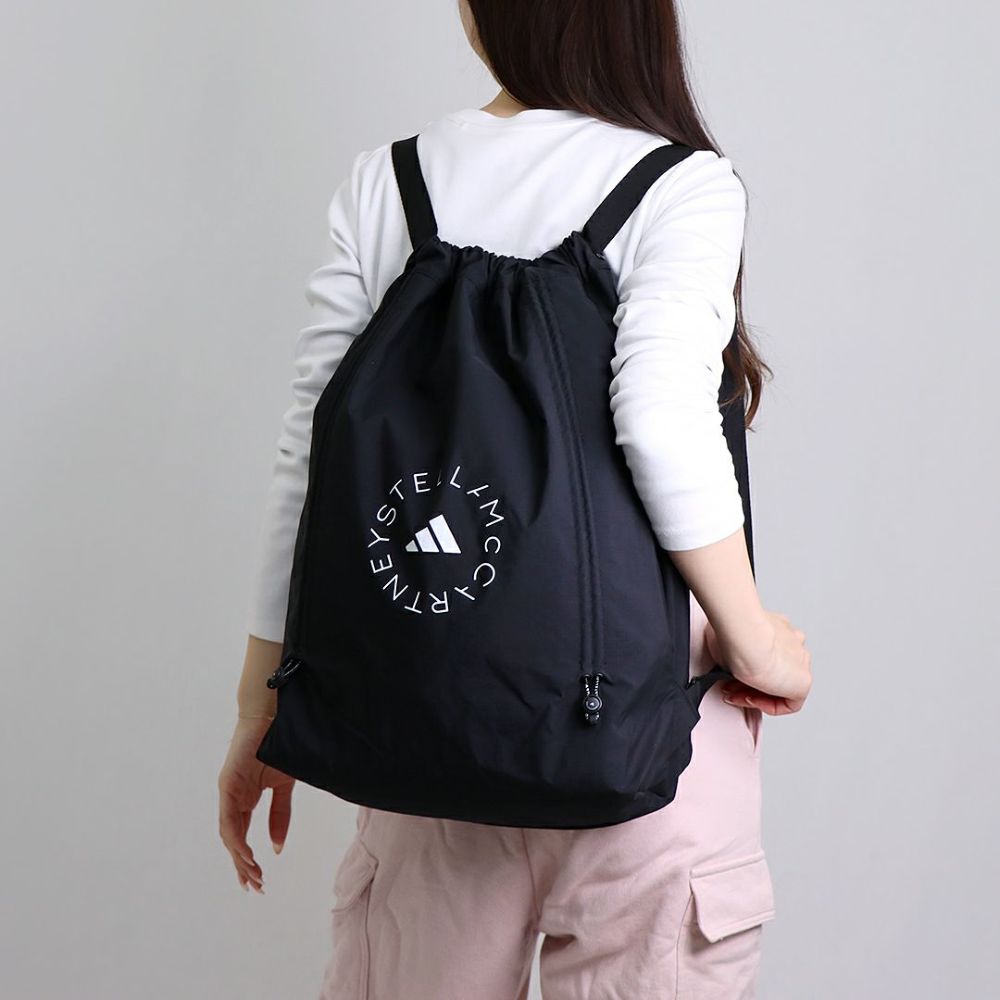 アディダスバイステラマッカートニー ADIDAS BY STELLA MCCARTNEY バックパック リュックサック ジムサック JJ4693 BLACK/WHITE