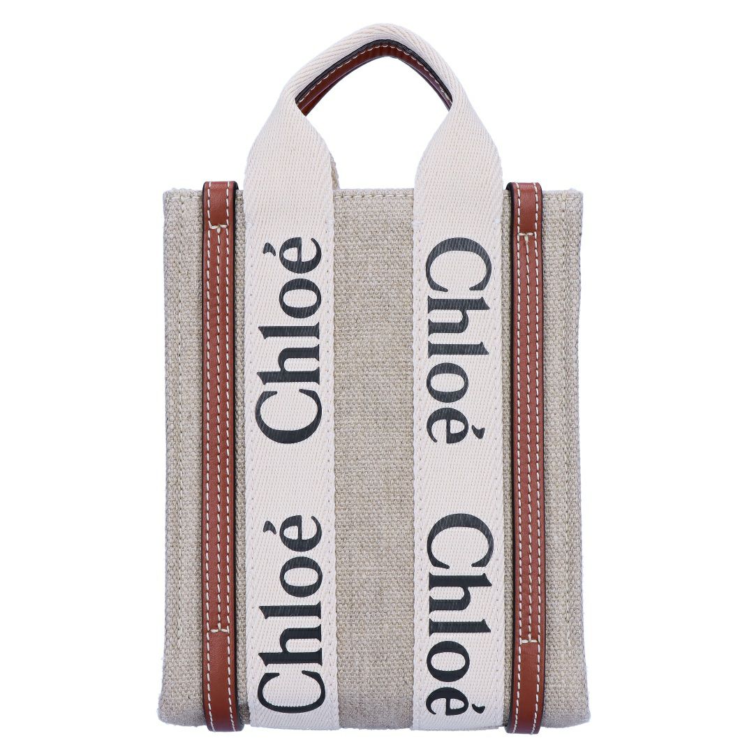 クロエ CHLOE 2WAYバッグ WOODY NORTH SOUTH CHC24AP243I26 90U WHITEBROWN1 MINI TOT